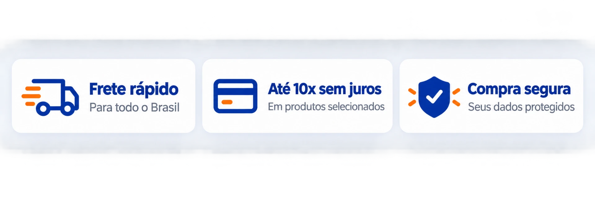 Frete rápido para todo o Brasil, até 10 vezes sem juros e compra segura
