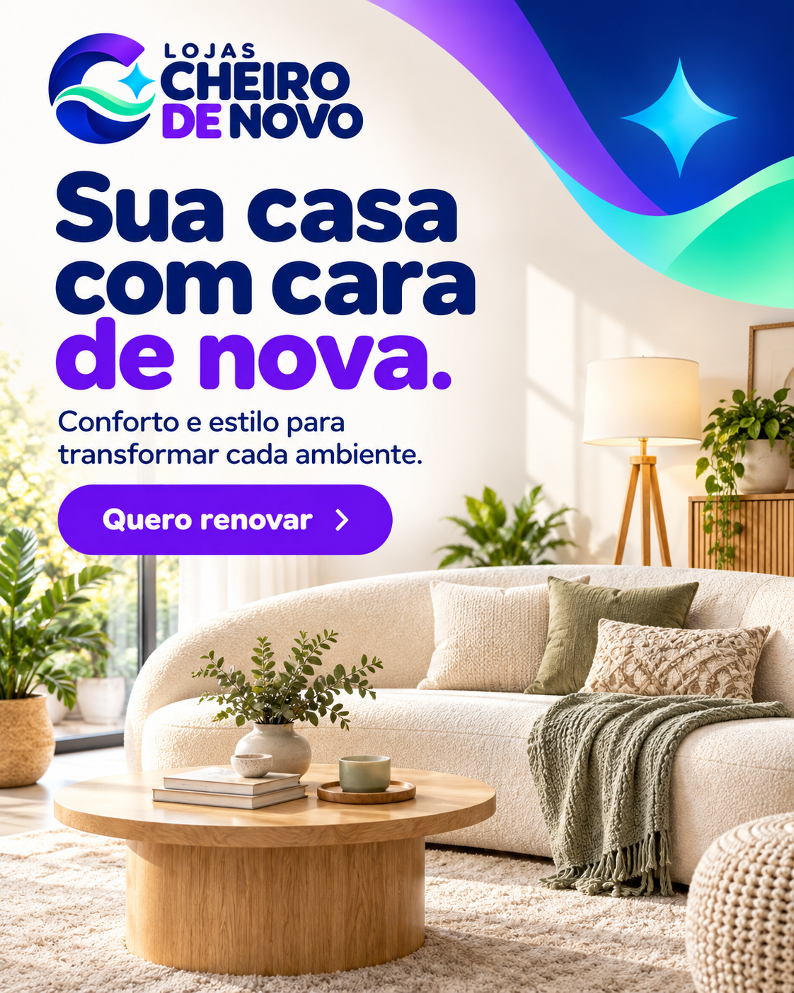 Transforme seu lar com mais estilo — produtos para o dia a dia nas Lojas Cheiro de Novo